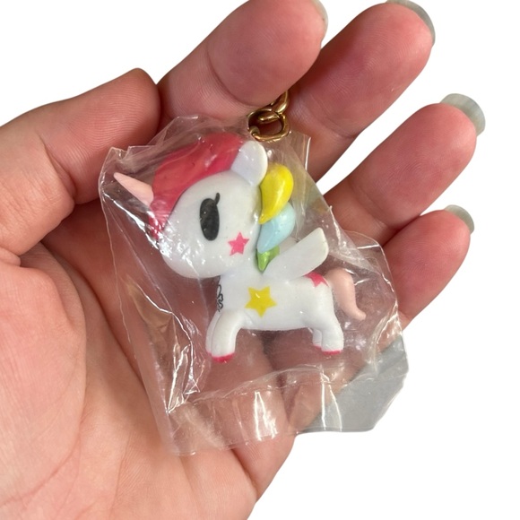 Tokidoki Stellina Unicorno Rare 3D Bag Charm Gold Tone Stars Handware Sealed - Picture 4 of 7